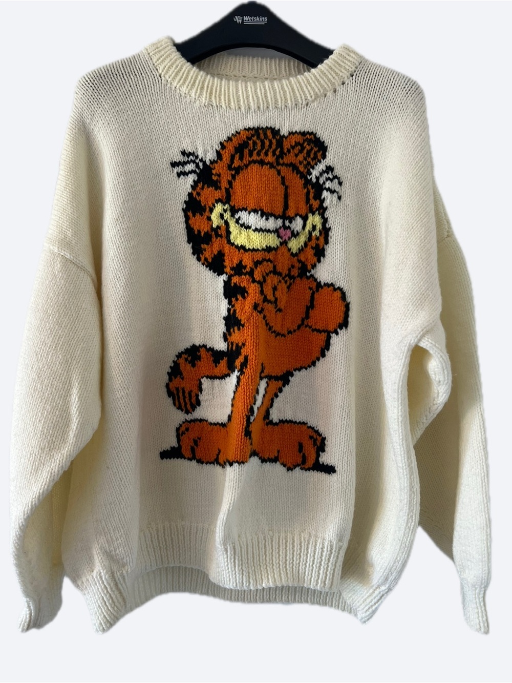 Men’s white Garfield Knit Sweater - Picture 2 of 3